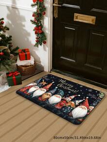 1 pieza Felpudo de Navidad para celebración, Felpudo de bienvenida, Alfombra pequeña, Felpudo para exteriores, Alfombra de cocina para decoración del hogar, Felpudo para puerta principal, Alfombra pequeña para área exterior, Decoración del hogar, Alfombra de área, Alfombra de jardín, Alfombra lavable
