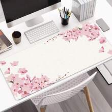 Large Pink Peach Blossom Mouse Pad, Gaming Desk Mat, Big Keyboard Pad, Washable, Rubber Non-Slip Bottom, Stitched Edge, Gift Mouse Pad, Desk Protector, Study Pad, Multiple Sizes Available, Computer Keyboard Mat, Laptop Pad Desk Accessories Office Supplies Office Office Desk Accessories Mousepad Mouse Pad For Desk - Pink Peach Blossoms - View 11
