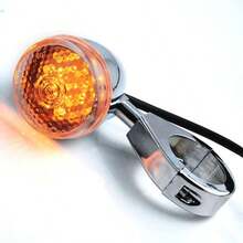 Abrazadera de horquilla de 41 mm de color mbar transparente chapado en cromo, compatible con - Frente + Cromo-Transparente-Ámbar - Ver 4