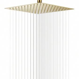 10 Inch Square Stainless Steel Shower  Rain Style Shower  Black Rainfall Ultra Thin Design-  Boosting