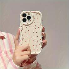 Cream Painted Small Love Phone Case For iPhone16 15 14 13 12 11 XS XR X 7 8 12/13 Mini Plus Pro Max SE Birthday/Valentine's Day/Gifts for Boyfriend/Girlfriend