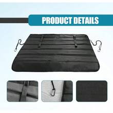 Protector universal plegable para maletero de coche, protector de parachoques trasero, tapete de carga para SUV, tapete para piso, evita araazos, 79.76x 64.01 - Negro - - Ver 3