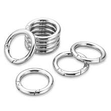 10/20/30pcs Flat Spring O-Rings, Metal Key Rings, Round Carabiner Clips, Suitable For Key Chains, Bags, Purses - Key Chain Hooks Replacement For DIY