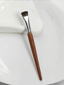 3 件套柔软化妆刷，木柄粉底刷，遮瑕刷，细节刷，BB 霜刷，底妆刷，便捷化妆刷套装 - 紅木色 - 查看 2