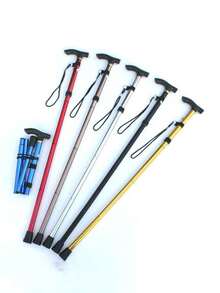 男女可折叠手杖，老年人可折叠轻便平衡手杖，成人可调节手杖，可调节登山杖，徒步手杖。可折叠轻便手杖 - 可调节铝金属折叠旅行手杖，带防滑橡胶底座 - 彩色 - 查看 8