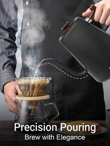 1 szt. czajnik elektryczny z gęsią szyjką do użytku domowego z regulacją temperatury i izolacją, 1200 W, szybkozagotowujący wodę czajnik elektryczny, pojemność 1000 ml, stabilny przepływ wody, materiał: stal nierdzewna 304