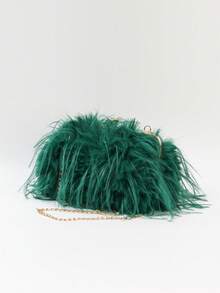 BAILEE Stylish, Elegant, Lightweight, Luxury, Solid-Colored Shoulder Bag With A Clasp And Metal Chain Strap. Perfect For Outfits And As A Gift Option. - Multicolor - View 19