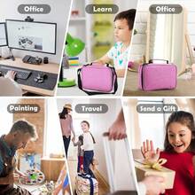 Estuche para Lapices, 72 Ranuras Lapiceras Organizadoras, Estuche para Plumones, Multifuncional Lapicero de Gran Capacidad con 2 Fundas Extraíbles, Lapicera para El Hombro Desmontable (Rosa) - 72-Rosa - Ver 4