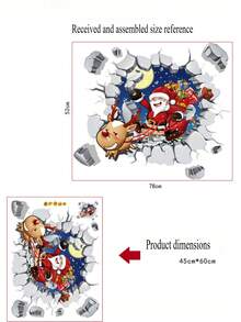 Le Père Noël arrive, sticker mural de Noël, décoration du Nouvel An, PVC transparent, décoration de la maison, stickers muraux amovibles, décoration murale, décoration de la maison, décorations de Noël, décorations de Noël pour la maison