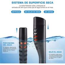 Máscara de Esnórquel Doble de Cara Completa para Niños/Adultos,Visión 180 °   Panorámica, Máscara Anti-Fugas Respiración Libre, Antifugas y Antiniebla Juego de Esnórquel Seco - Negro - Ver 2