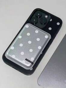 Cute & Versatile Multi-Color Polka Dot & Star Design Magnetic Card Holder Case Compatible With Apple MagSafe - Multicolor - View 13