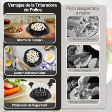 Desmenuzador de Pollo - Desmenuzador de Pollo de 25CM, Tapa Visual, Mango Ergonómico, Antideslizante y Apto para Lavavajillas, Usado para Cortar Verduras y Carne, Desmenuzador de Pollo para Queso Duro (Negro) - Negro - Ver 7