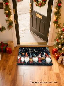 1 pieza Felpudo de Navidad para celebración, Felpudo de bienvenida, Alfombra pequeña, Felpudo para exteriores, Alfombra de cocina para decoración del hogar, Felpudo para puerta principal, Alfombra pequeña para área exterior, Decoración del hogar, Alfombra de área, Alfombra de jardín, Alfombra lavable