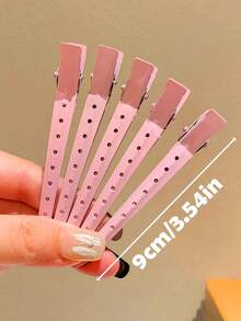 10个/20个/30个/50个套装 优雅Y2K镂空紫色合金发夹，3.46英寸，适合女性日常通勤、节日、派对等场合 - 粉色 - 查看 4