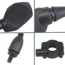 - Espejos retrovisores convexos universales para motocicleta, con tornillo de 10 mm, abrazadera de montaje de manubrio compatible con Cruiser, Victory y ms - Negro - Ver 7