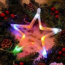 1pc Suction Cup Star String Lights, Suitable For Christmas, Wedding, Party, Holiday, Gift, Home Decor, Bedroom Decor, Party Decor, Wall Decor, Birthday Decor, Garden Decor, Festival Decor - Multicolor - View 3