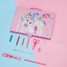 208 piezas/Set Combo de herramientas de pintura para estudiantes, incluye pinceles y bolígrafos de acuarela, lavables (patrones, accesorios y colores surtidos al azar, sin papel de dibujo incluido), set de pintura para principiantes, regalo de Navidad, vuelta al colegio, graduación, suministros de campus, recuerdo de fiesta en casa - Multicolor - Ver 12