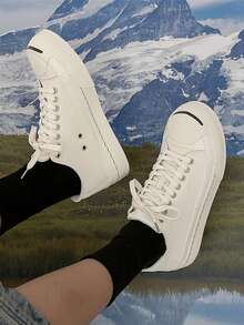 Teens' Canvas Shoes, Niche Couple Casual Sneakers, Unisex Low-Top Vulcanized Thick-Sole Canvas Shoes