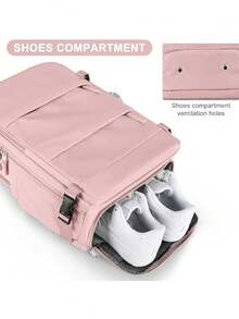 Multifunctional Travel Backpack, Waterproof, With Different Compartments, For School Or Travel - Black and White - View 5