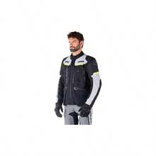 Bogota Pro Drystar - chamarra para todo tipo de clima, con certificacin CE, ventilacin avanzada, diseo turstico duradero - XL + Negro/Gris Hielo/Amarillo - Ver 3