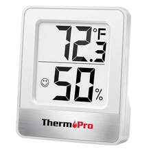ThermoPro TP49 - Termómetro digital para interiores con monitor de temperatura y humedad, mini termómetro higrómetro - 1 - Ver 13