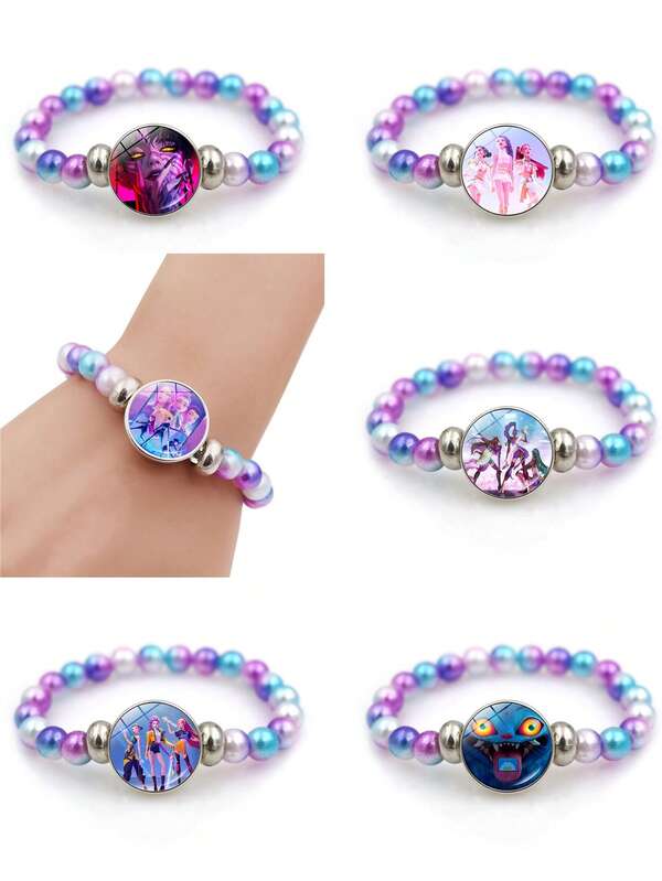New Style Bracelet Cartoon Anime Image  Decorative Anime Figure KPOP Rumi Mira Zoey Image Jewelry Accessories Originality Christmas Party Small Gifts