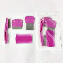 Set de 4 piezas/3 piezas de peines profesionales para eliminar piojos y pulgas, set de peines de dientes densos, set de peines para eliminar caspa, peine para eliminar piojos del cabello, cuidado del cabello y suave, kit de herramientas para el cabello, kit de herramientas de peinado, herramientas de peinado