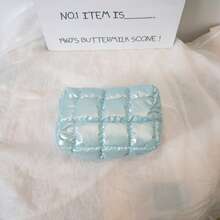 1pc Cute Makeup Bag Diamond Grid Square Waterproof Clear Cosmetic Bag Fashionable Clutch Pouch Wallet Small Items Storage Bag For Key, Earphone, Coin, Lipstick, Lip Oil, Card, Girls'Accessories College Vacation Cruise Summer Holiday Essentials Organizer Bag With Zipper Women's Makeup Storage Bag Make Up Bag Makeup Pouch Toiletry Bag Wash Bag Travel Essential Cruise Essentials Vacation Essentials For Men Women