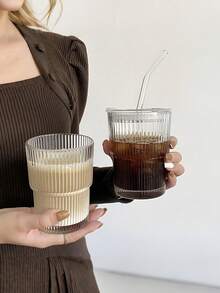 6pcs, 350ml/12oz Glass Cups, High-Quality Transparent Glass Cups With Lids And Straws, Durable, Easy To Clean, Reusable, Suitable For Coffee, Iced Tea, Juice, Water, Milk Tea, Home And Office Use - Ideal Gift For Christmas, Halloween, Thanksgiving - 6-pack Glasses - View 8