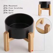 陶瓷增高狗碗带支架，适合小型犬、猫和幼犬，可盛放食物和水。