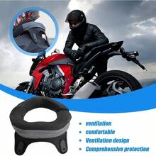 Anillo para el cuello Powersports, protector de cuello para motocicleta, Anillo de engranaje para el cuello de ciclismo - Collar de con reposacabezas negro, protector de cuello para bicicleta, motocicl - inicial - Ver 3