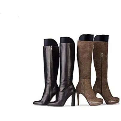 Local Warehouse- Thicken Shoe Tree Shape Holder For Women And Men,Black 14 Inches 2 Pairs(4 Sheets) Boot Shaper Form Inserts Tall Boot Support Shaper