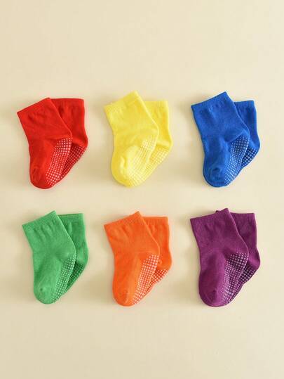 6双防滑低帮女童袜