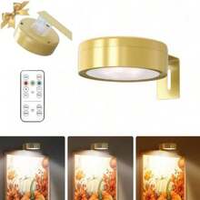 1/3/6 Stücke kabellose Metall Wandkunst LED Bildleuchten, mit magnetischer kabelloser Wandlampe, Lichterketten, Lampen, LED-Leuchten, Nachtlicht, Beleuchtung, Buchleuchte, LED-Leuchten für Räume - einstellbare Farbtemperatur, Timer, Fernbedienung und Taststeuerung - perfekt für Galerien, Treppen, Flure