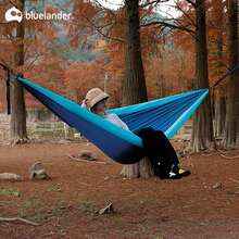 Bluelander Haa Portátil para Acampar de Adultos, Haa de Camping, Fabric de Tela Nailon con Correas para árboles, Excelente para Acampar al Aire Libre en Jardines y Viajes (Azul\/Morado) - negro - Ver 6