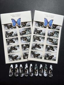 2packs Luxury Designer Original Design Cat Nail Sticker L-064