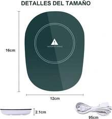 Calentador de Tazas de Café,Taza de Café de Acero Inoxidable Calentador Taza EléCtrico,DeteccióN Inteligente de Gravedad,Café Aislado,Agua,Leche,é,Adecuado para La Oficina y El Hogar (Negro) - Taza Caliente-Verde Oscuro - Ver 7