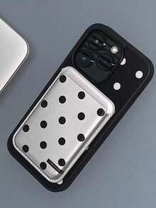 Cute & Versatile Multi-Color Polka Dot & Star Design Magnetic Card Holder Case Compatible With Apple MagSafe - Multicolor - View 7