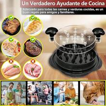 Desmenuzador de Pollo - Desmenuzador de Pollo de 25CM, Tapa Visual, Mango Ergonómico, Antideslizante y Apto para Lavavajillas, Usado para Cortar Verduras y Carne, Desmenuzador de Pollo para Queso Duro (Negro) - Negro - Ver 11