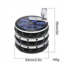 Molinillo de hierbas de 2.5 pulgadas, molino de especias, mortero y maja, triturador de sal, tabaco, vainilla, portátil de 4 secciones, manual, de aleación de zinc, para triturar hierba cruda, accesorio para fumar cigarrillos, regalo