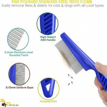 Set de 4 piezas/3 piezas de peines profesionales para eliminar piojos y pulgas, set de peines de dientes densos, set de peines para eliminar caspa, peine para eliminar piojos del cabello, cuidado del cabello y suave, kit de herramientas para el cabello, kit de herramientas de peinado, herramientas de peinado