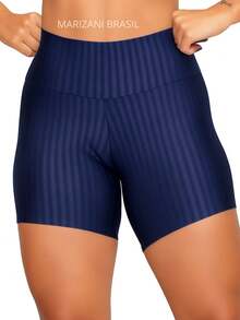 Kit 2 Shorts Academia Feminino 3D Básico Primavera Verao - MARINHO+ROXO - Visão 5