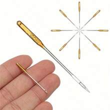 20/50pcs Titanium Coated Sewing Machine Needles, Size 9/11/14/16/18, Durable Golden Needles, Suitable For Home Sewing, Quilting And DIY Crafts, Universal Replacement Needles, Great Gift For Sewing Enthusiasts On Christmas And Other Holidays
