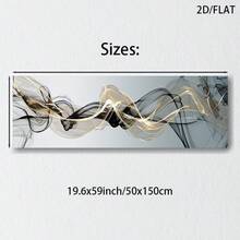 1pc Modern Nordic Abstract Gold Ribbon Oil Painting, Wall Art Decoration Without Frame, Living Room And Bedroom Art Decor With Eye-Catching Design - Gold - View 7