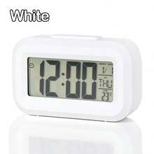 Orologio digitale da sveglia moderno, mini orologio digitale da camera da letto con sensore di temperatura, display LED luminoso e funzione timer del sonno - silenzioso, alimentato a batterie AAA (batterie non incluse), adatto per la decorazione intelligente della stanza