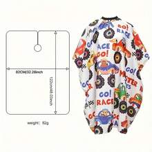 Delantal de corte de pelo de alta gama antiadherente con diseño de dinosaurio gigante de dibujos animados para el hogar - Rojo - Ver 8