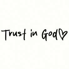 "Trust In God" Christian Miracle Workshop Rearview Mirror Decal - Self-Adhesive, Shiny, Perfect For Teachers And Religious Gifts, Heart-Shaped Symbol, Religious Car Accessory | Inspirational Quote | Easy To Install, Christian Decor, Home Decor Wall Decor Room Decor Wall Stickers Wall Sticker Stickers