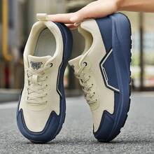 Men's Wide Toe Running Shoes Large Toe Men's Shoes Wide Foot Sole Sports Shoes Plus Size High Instep Wide Last Mesh Surface - Black and White - View 7