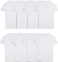 Men's Crew Tee Undershirts, Wicking,, Big & Tall Available - 白色 - 8 件裝 - 查看 11