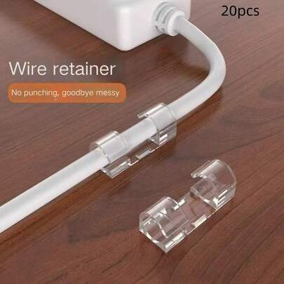 16/20 قطعة مشبك تثبيت السلك مشبك مكتبي لتنظيم الأسلاك مشبك حامل كبل مشبك جهاز كليب كبل USB